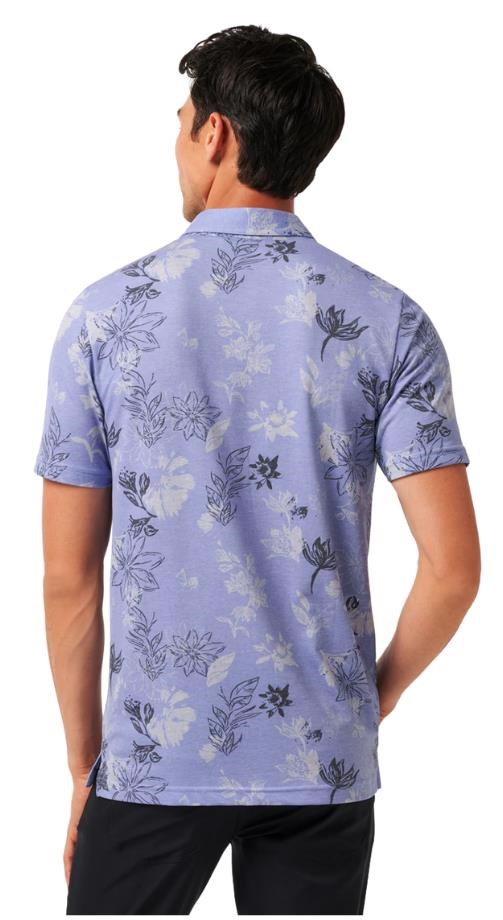 Travis Mathew Cruise Herren Poloshirt, heather violet storm