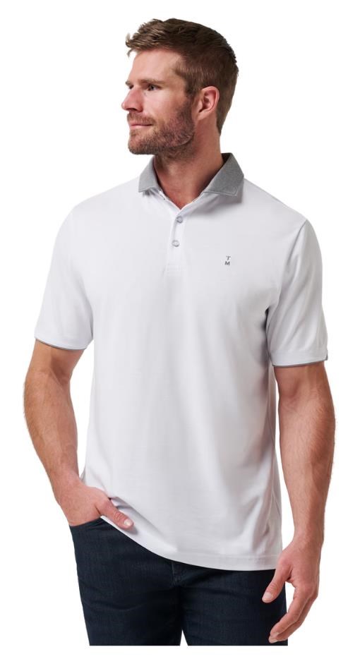 Travis Mathew Reservation Number Herren Poloshirt, weiss