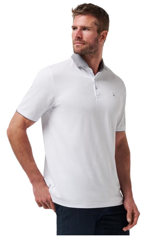 Travis Mathew Reservation Number Herren Poloshirt, weiss