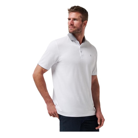 Travis Mathew Reservation Number Herren Poloshirt, weiss