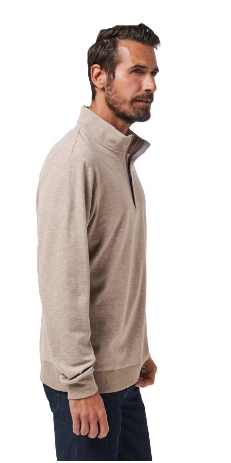 Travis Mathew CLOUD QUARTER ZIP 2.0 Hoodie Herren Sweatshirt, beige