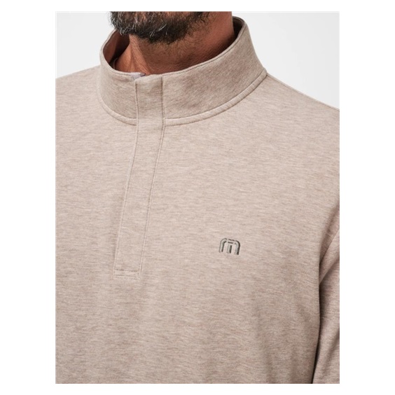Travis Mathew CLOUD QUARTER ZIP 2.0 Hoodie Herren Sweatshirt, beige