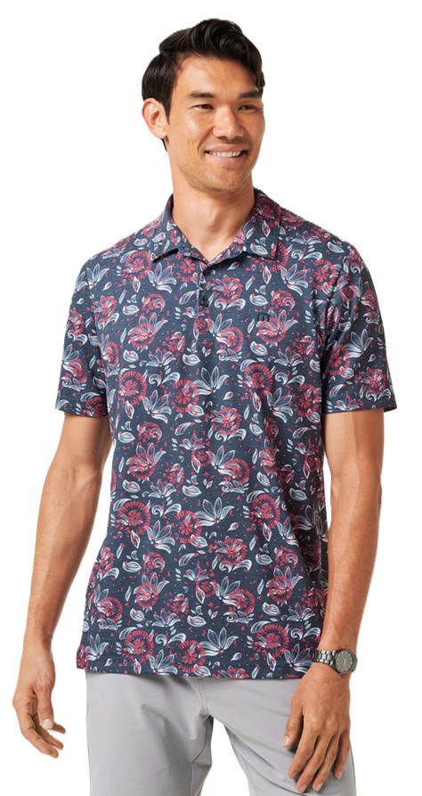 Travis Mathew FEATHERWEIGHT FLOURISH Herren Poloshirt, mood indigo/vintage indigo