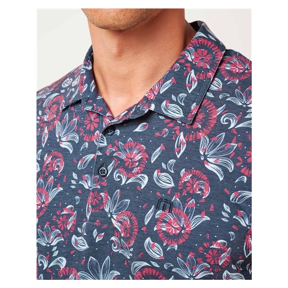 Travis Mathew FEATHERWEIGHT FLOURISH Herren Poloshirt, mood indigo/vintage indigo