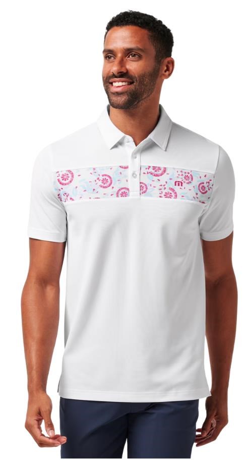 Travis Mathew Good Good Flourish Herren Poloshirt, weiss