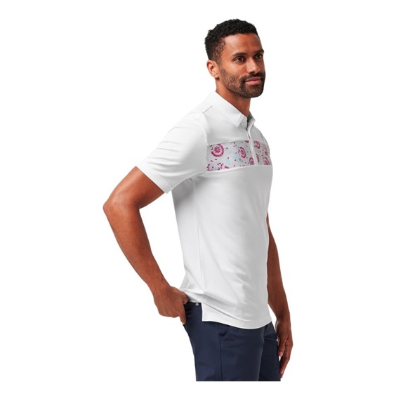 Travis Mathew Good Good Flourish Herren Poloshirt, weiss