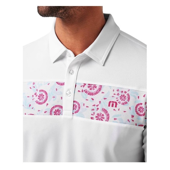 Travis Mathew Good Good Flourish Herren Poloshirt, weiss