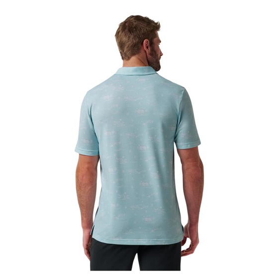 Travis Mathew Featherweight City Herren Poloshirt, cory blue