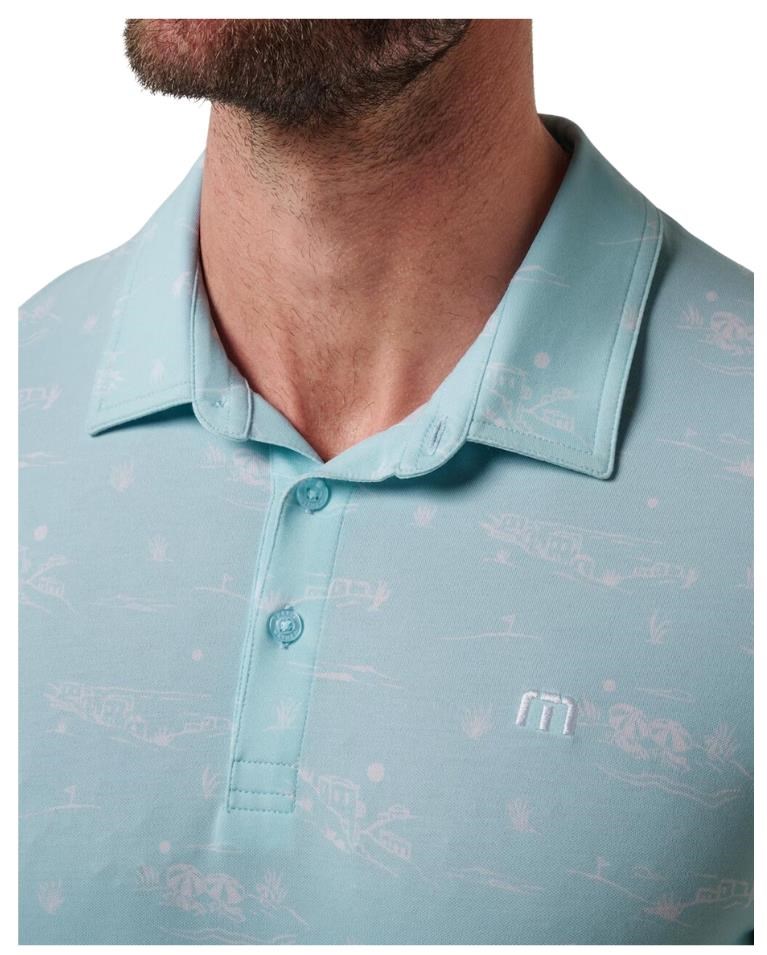 Travis Mathew Featherweight City Herren Poloshirt, cory blue