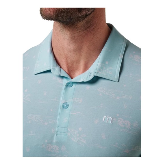 Travis Mathew Featherweight City Herren Poloshirt, cory blue