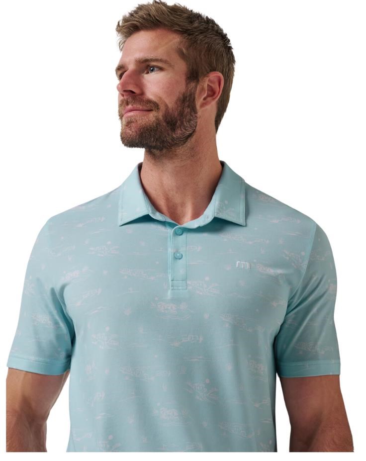 Travis Mathew Featherweight City Herren Poloshirt, cory blue
