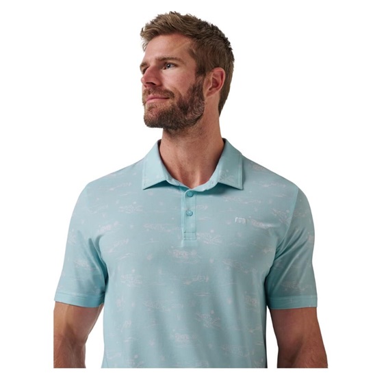 Travis Mathew Featherweight City Herren Poloshirt, cory blue