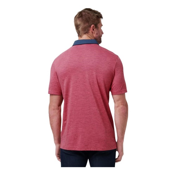 Travis Mathew Common Interest Herren Poloshirt, rose wine