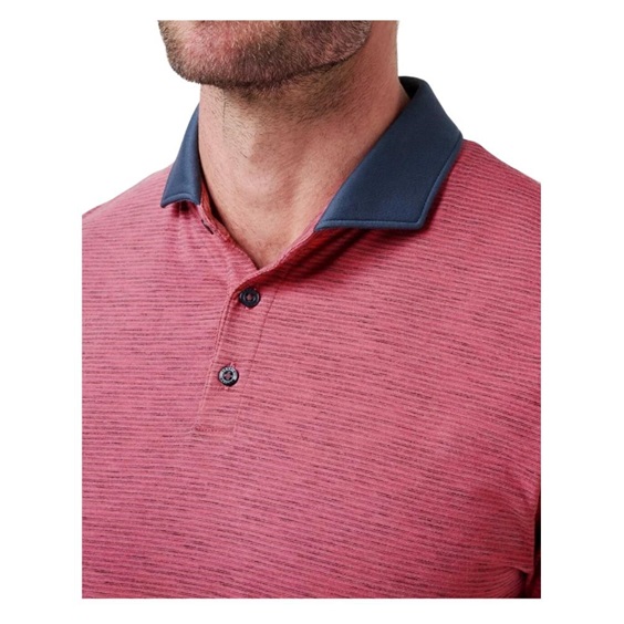 Travis Mathew Common Interest Herren Poloshirt, rose wine