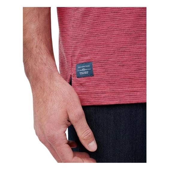 Travis Mathew Common Interest Herren Poloshirt, rose wine