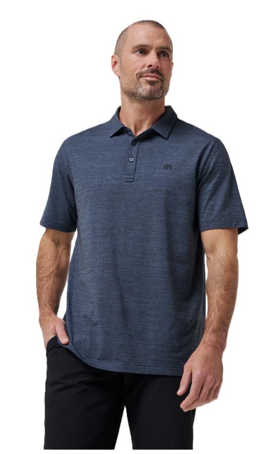 Travis Mathew The Heater Herren Poloshirt, vintage indigo/schwarz