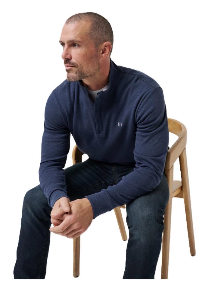 Travis Mathew CLOUD QUARTER ZIP 2.0 Hoodie Herren Sweatshirt, dunkelblau