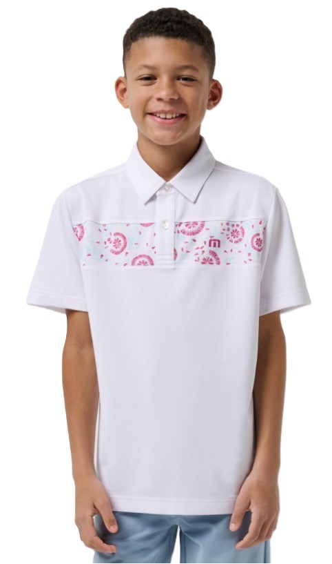 Travis Mathew Good Good Flourish Junior Poloshirt, weiss