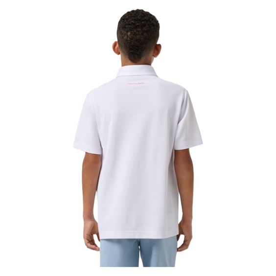 Travis Mathew Good Good Flourish Junior Poloshirt, weiss