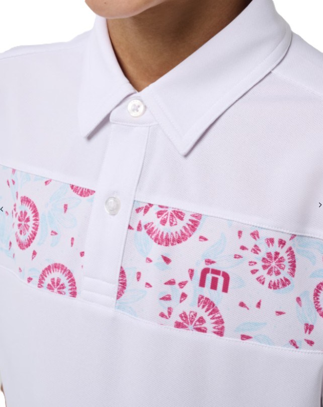 Travis Mathew Good Good Flourish Junior Poloshirt, weiss