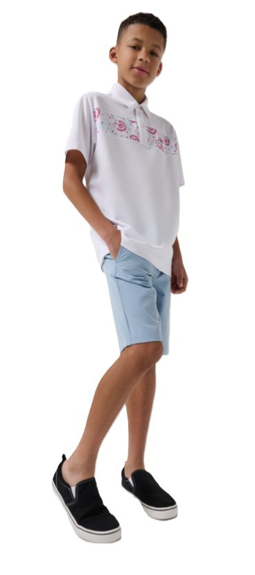 Travis Mathew Good Good Flourish Junior Poloshirt, weiss