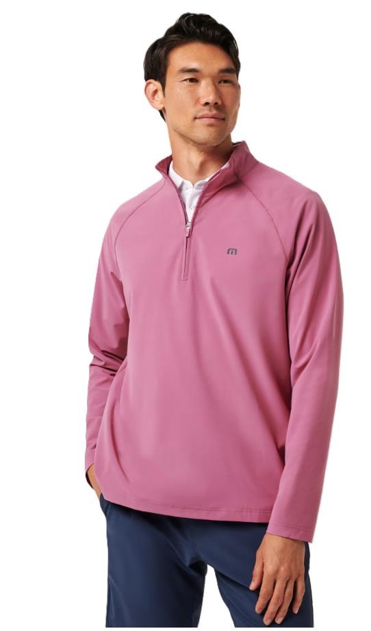 Travis Mathew AIR TRAM QUARTER ZIP Hoodie Herren Sweatshirt, rose wine