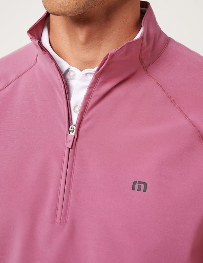 Travis Mathew AIR TRAM QUARTER ZIP Hoodie Herren Sweatshirt, rose wine