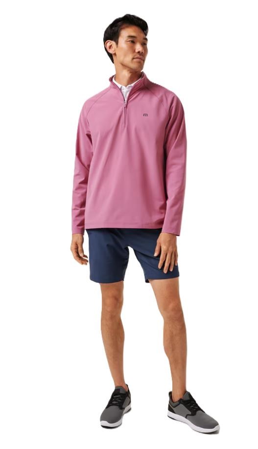 Travis Mathew AIR TRAM QUARTER ZIP Hoodie Herren Sweatshirt, rose wine