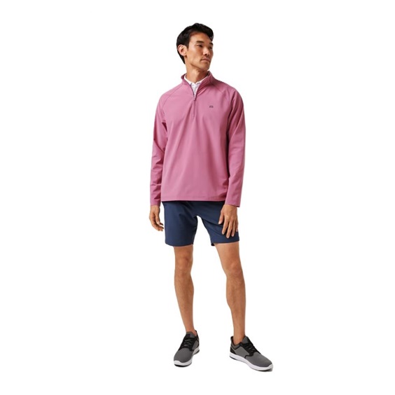 Travis Mathew AIR TRAM QUARTER ZIP Hoodie Herren Sweatshirt, rose wine