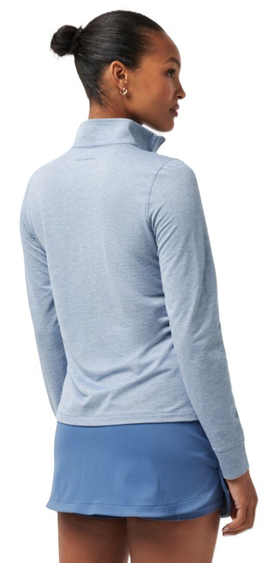 Travis Mathew Featherweightt Active zip long sleeve Damen Poloshirt, blau