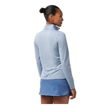 Travis Mathew Featherweightt Active zip long sleeve Damen Poloshirt, blau