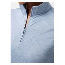 Travis Mathew Featherweightt Active zip long sleeve Damen Poloshirt, blau