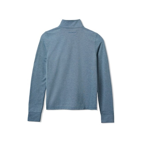 Travis Mathew Featherweightt Active zip long sleeve Damen Poloshirt, blau