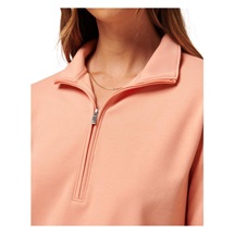 Travis Mathew Cloud Fleece Half-Zip Damen Sweatshirt, canyon sunset