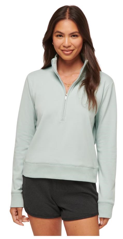 Travis Mathew Cloud Fleece Half-Zip Damen Sweatshirt, ether
