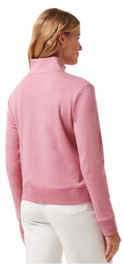 Travis Mathew Cloud Fleece Half-Zip Damen Sweatshirt, heather foxglove