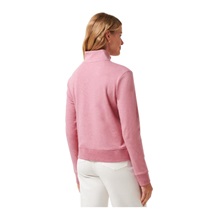 Travis Mathew Cloud Fleece Half-Zip Damen Sweatshirt, heather foxglove
