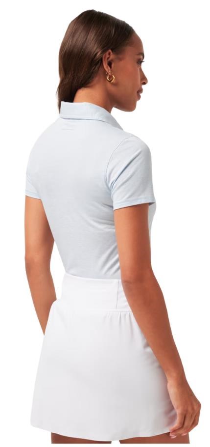 Travis Mathew Featherweight Active Damen Poloshirt, heather kentucky blue