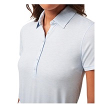 Travis Mathew Featherweight Active Damen Poloshirt, heather kentucky blue
