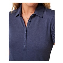 Travis Mathew Featherweight Active Damen Poloshirt, heather navy blazer