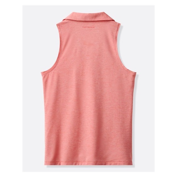 Travis Mathew Featherweight Active Damen ärmellos Poloshirt, lachsfarben