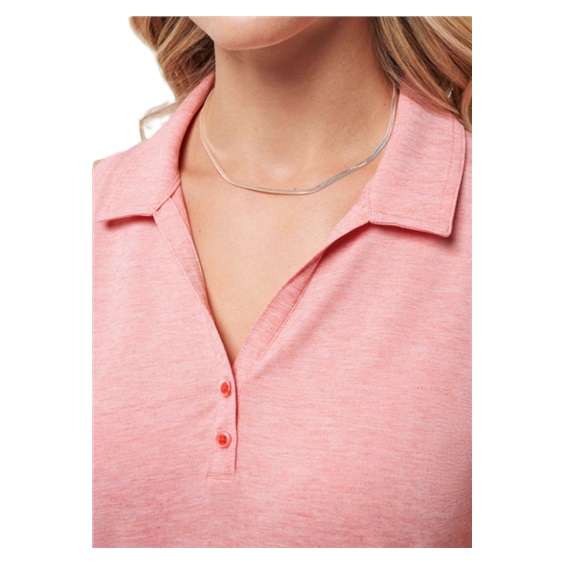 Travis Mathew Featherweight Active Damen ärmellos Poloshirt, lachsfarben