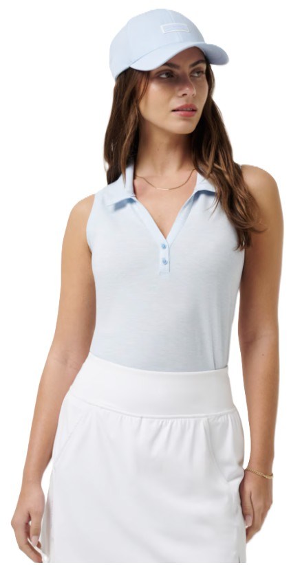 Travis Mathew Featherweight Active Sleeveless polo 2.0 Damen ärmellos Poloshirt, blau