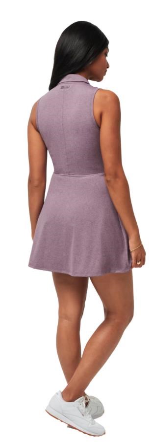 Travis Mathew Moveknit Sleeveless Polo Golfkleid, heather moonscape
