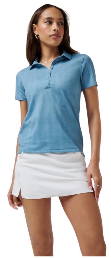 Travis Mathew Featherweight Active Printed Damen Poloshirt, smoke blue multi