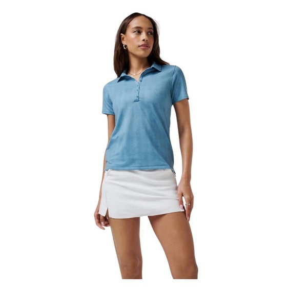 Travis Mathew Featherweight Active Printed Damen Poloshirt, smoke blue multi