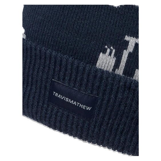 Travis Mathew Mapes Herren Wintermütze, blau