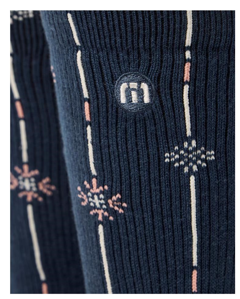 Travis Mathew Deco Crew unisex Socken, 1Paar, mood indigo