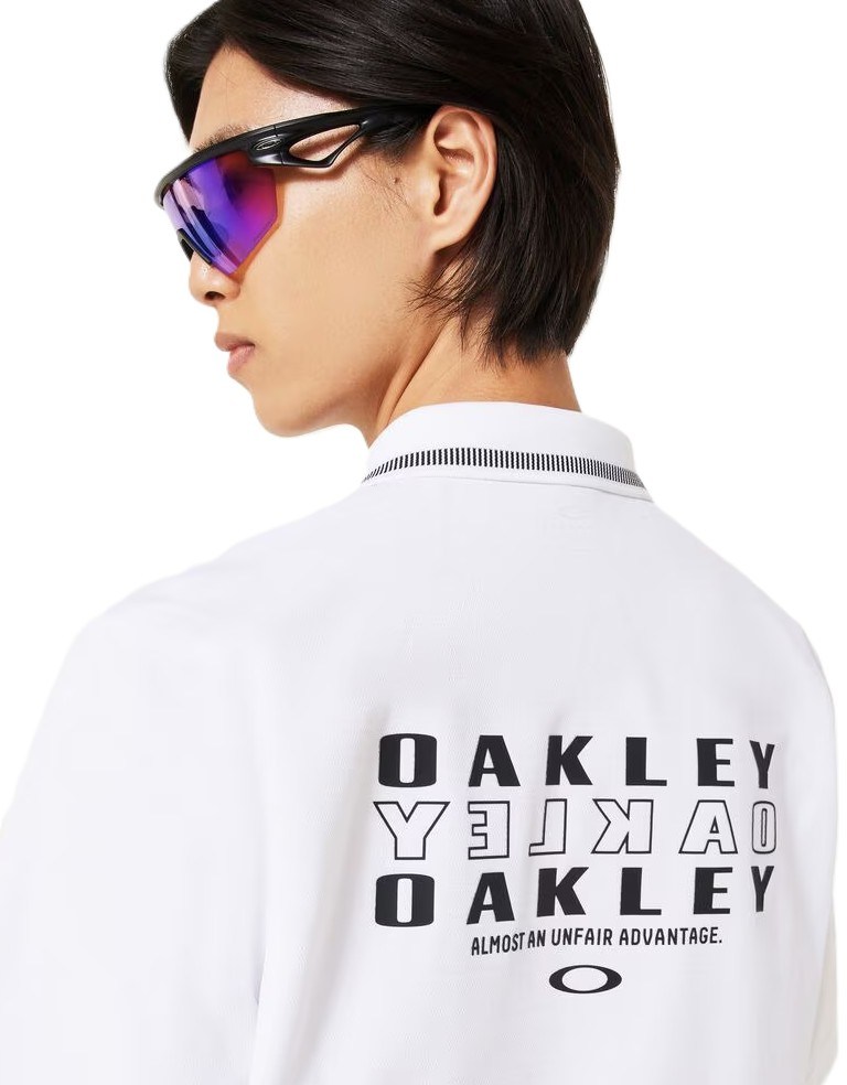 Oakley O-SYNC PACK ABSTRACT HEM Herren Poloshirt, weiss