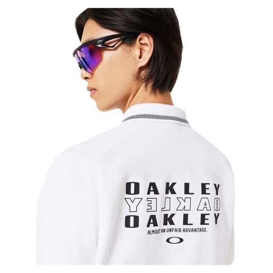 Oakley O-SYNC PACK ABSTRACT HEM Herren Poloshirt, weiss